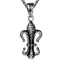 Stainless Steel Necklace Pendant Cross Biker Gothic 23" 3.5MM Lobster Clasp B224