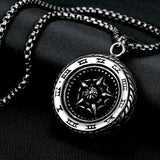 Stainless Steel Necklace Pendant Star Of David Biker 23" 3.5MM Lobster B251
