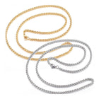 304 Stainless Steel Necklace Rope Chain Necklace Gold  26"  A425