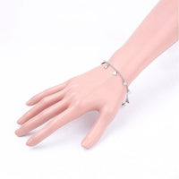 Stainless Steel Charm Bracelet Heart   Stainless Steel Cable Silver Z117