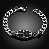 Stainless Steel Bracelet 8 Inches 8MM Lobster  L412