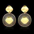 Yellow Gold Plated Earrings Chandelier Latch Back Clasp L612