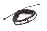 Genuine Leather Handmade Bracelet Mens  Unisex  Wrap Tribal H185