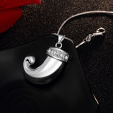 Sterling Silver Plated Necklace  Women's Pendant Teeth Lobster Clasp B367