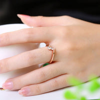 Rose Gold Plated Fashion Ring AAA Zirconia Women B157