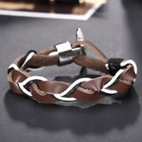 Leather Bracelet 8 Inches 10MM Toggle L486