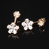 Gold Plated Earring Drop AAA Cubic Zirconia Women's G263