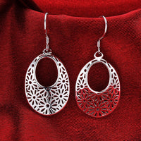 Sterling Silver Plated Earrings  Drop Dangle Fish Hook Clasp L693