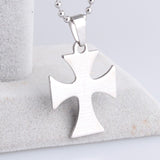 316L Stainless Steel Pendant  0.94X1.29 Inch Cross Bible Necklace 22" B87