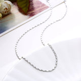 Platinum Plated Necklace Chain 18 Inches 1MM Lobster Clasp B320