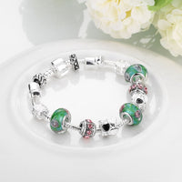 Sterling Silver European Beads Magnetic 8 Inches 2.7MM Bracelet L127