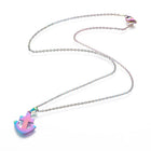 Stainless Steel Set Stud Earring Pendant Necklace Anchor 17.7" Pin 0.8mm P486