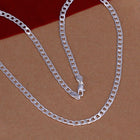 Men's Women's Unisex Sterling Silver Plated Necklace B15