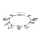 Brass Charm Anklet Bracelet Alloy Charms Stainless Steel Findings Ocean 9.2"  Z2