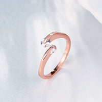 Rose Gold Plated Fashion Ring AAA Zirconia Women B157