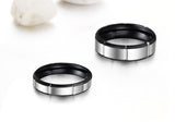 Men's Unisex Stainless Steel Ring Plain Black Size 10 L44