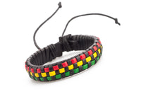 PU Leather Handmade Bracelet Men's Unisex  Wrap Tribal H190