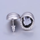 White Gold Zirconia Stud Earrings L71