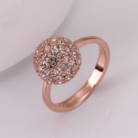 Rose Gold Zirconia Band Ring Size 8 B104