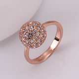 Rose Gold Zirconia Band Ring Size 8 B104