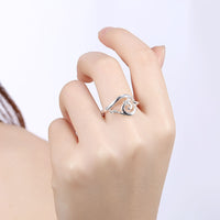 Sterling Silver Plated Fashion Ring AAA Zirconia Women B409