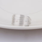 Sterling Silver Plated Stone Plain Bangle Band Ring Size 8 B146