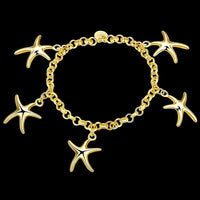 Yellow Gold Plated Bracelet Lobster 8 Inches L161