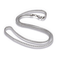 Stainless Steel Chain Necklaces Lobster Silver 17.6inches 44.8cm 2.5mm Z550