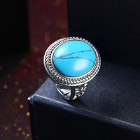 Yellow Gold Platinum Plated Halo Ring Kallaite Stone Blue B513