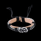 Leather Bracelet Adjustable Size Handmade13MM Lace Up Clasp L480