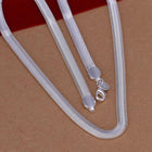 Sterling Silver Plated Necklace Chain Lobster Clasp B468