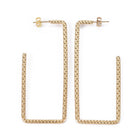 Stainless Steel Earrings Hypoallergenic Earrings Rectangle 75x29x1.7mm  Z404