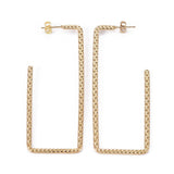 Stainless Steel Earrings Hypoallergenic Earrings Rectangle 75x29x1.7mm  Z404