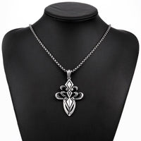 Stainless Steel Necklace Pendant Cross Biker Gothic 23" 3.5MM Lobster Clasp B225