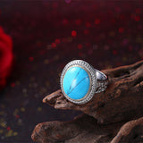 Yellow Gold Platinum Plated Halo Ring Kallaite Stone Blue B513