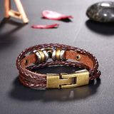 Leather Bracelet Handmade 8 Inches 19MM Hook  L494