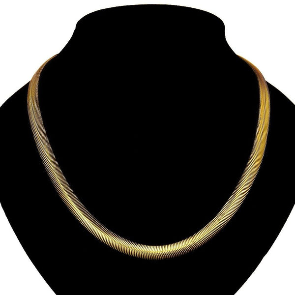 Yellow Gold Plated Necklace Chain 20 Inches 10MM Lobster Clasp B344