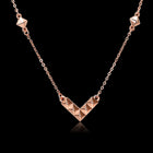 Rose Gold Plated Necklace Pendant Drop 21 Inches 1MM Lobster Clasp B156