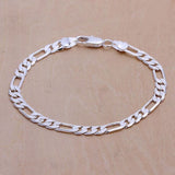 Women's   Sterling Silver Plated Bracelet Size 7.5 Inches 1.9MM Lobster L24