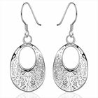 Sterling Silver Plated Earrings  Drop Dangle Fish Hook Clasp L693