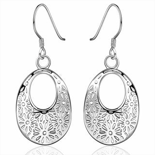 Sterling Silver Plated Earrings  Drop Dangle Fish Hook Clasp L693