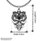 Stainless Steel Necklace Pendant Dragon Biker Gothic 23" 3.5MM Lobster B233