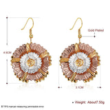 Rose Gold Plated Earrings Chandelier Fish Hook Clasp L635