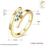 Gold Plated Fashion Ring AAA Zirconia For Women B161