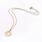 Stainless Steel Set Earring Pendant Necklace Heart Gold 18" P799