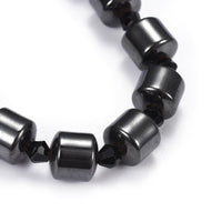 Magnetic Hematite Set Bracelets Necklace Magnetic Clasps 22.6"  P690