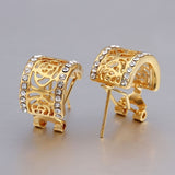 Gold Zirconia Clip Earrings L86