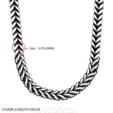 Stainless Steel Necklace Chain Wheat Chain 23 Inches 6MM Lobster Clasp B247