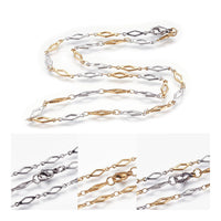 Stainless Steel Necklaces Lobster Ion Plating  IP Gold 17.7 inches 45cm Z647