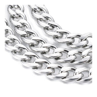 Curb Chain Necklace Stainless Steel Necklaces Lobster Clasp Silver  23.6" P670